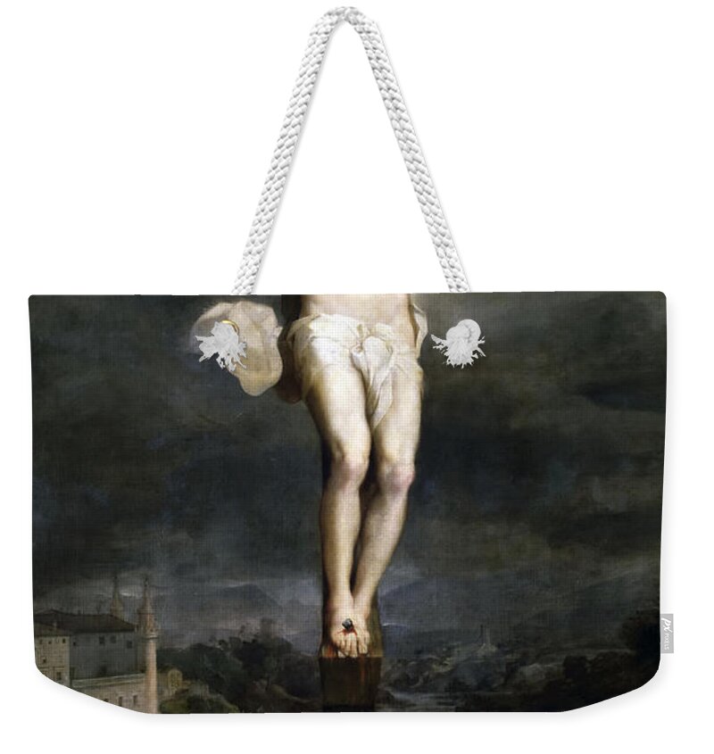 Federico Barocci Weekender Tote Bag featuring the painting Crucifixion by Federico Barocci
