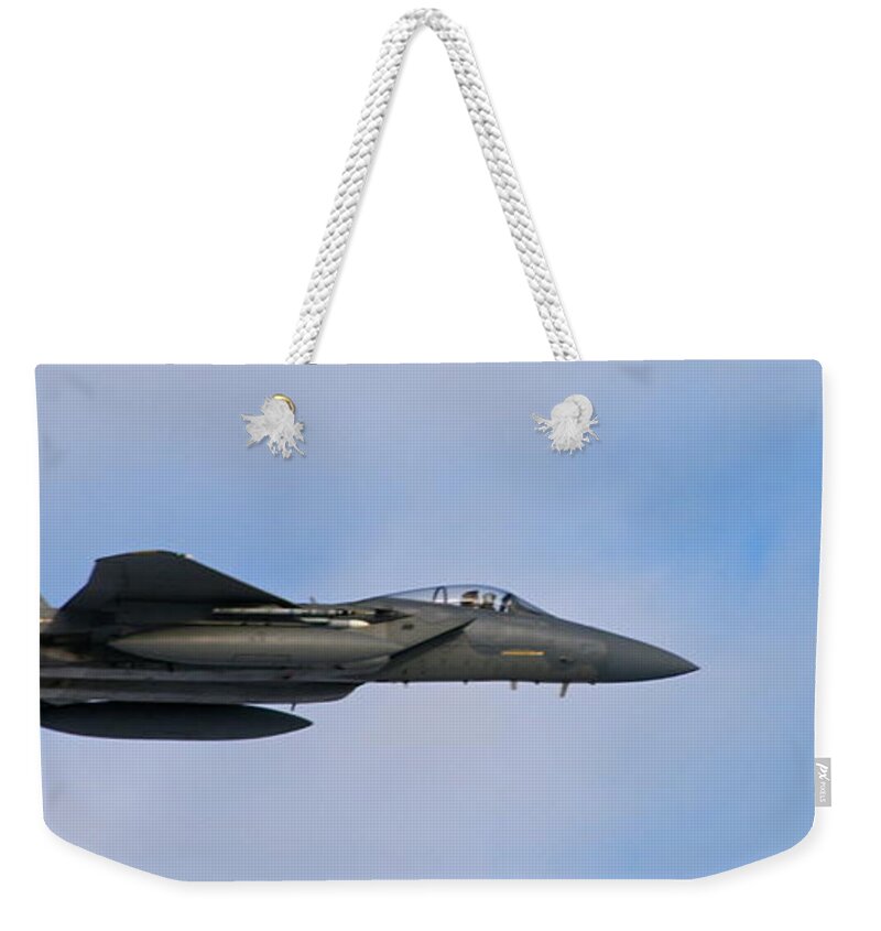 Aircraft Weekender Tote Bag featuring the photograph Fighter #1 by Rick Monyahan