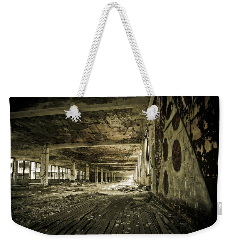 Packard Automotive Plant Weekender Tote Bag featuring the photograph Crumbling History by Priya Ghose