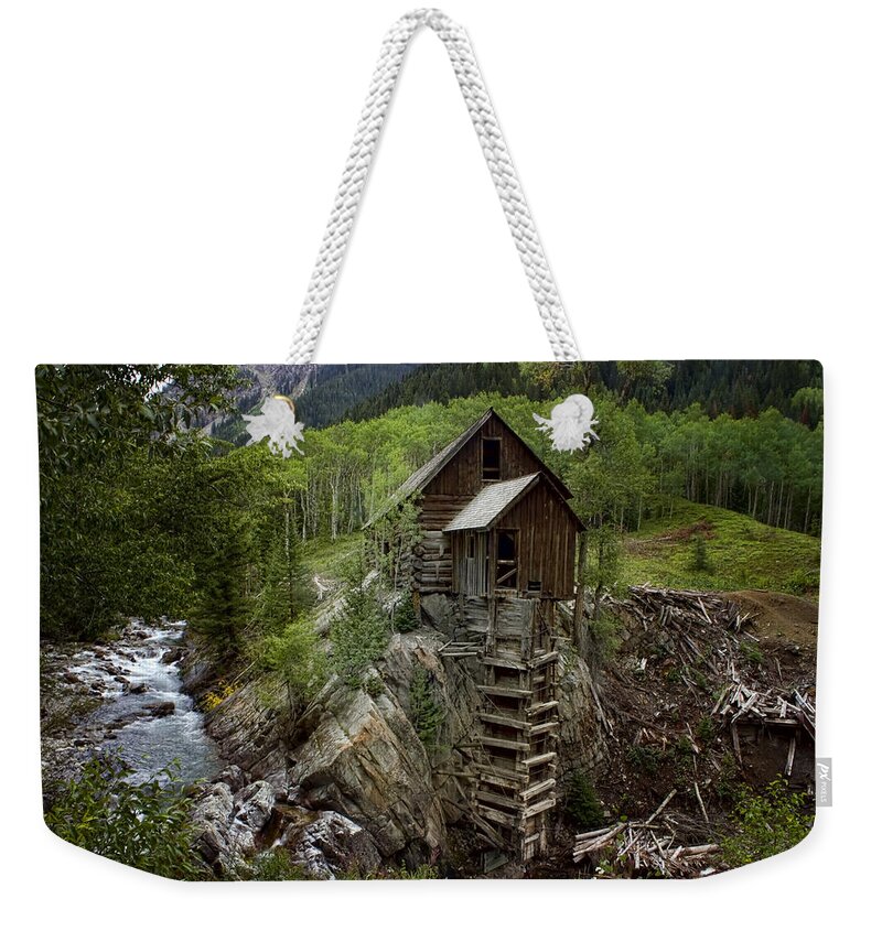 Mill Weekender Tote Bag featuring the photograph Crystal Mill by Ellen Heaverlo