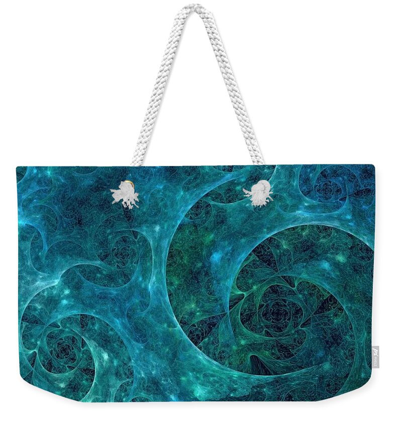 Crystal Nebula Weekender Tote Bag featuring the digital art Crystal Nebula-II by Doug Morgan