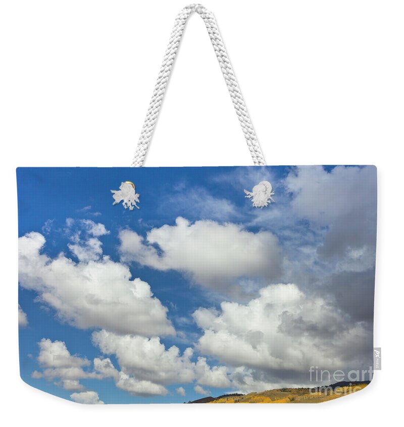 00559138 Weekender Tote Bag featuring the photograph Cumulus Clouds And Aspens by Yva Momatiuk John Eastcott