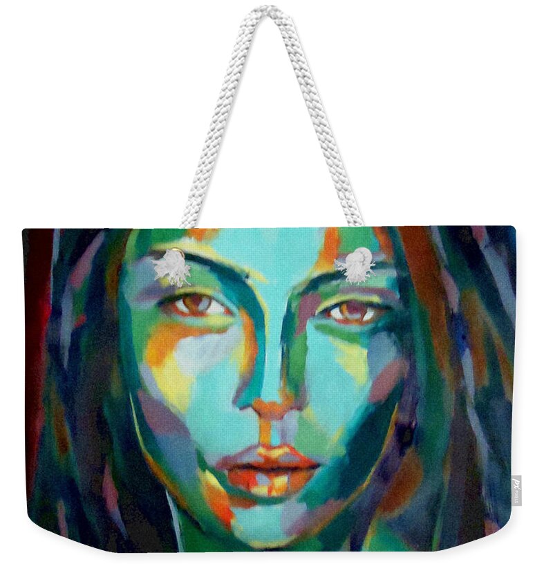 Contemporary Art Weekender Tote Bag featuring the painting Cunning by Helena Wierzbicki