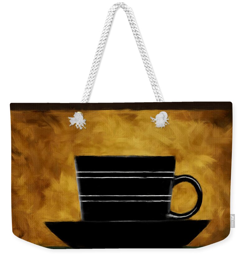 Coffee Weekender Tote Bag featuring the digital art Cup O' Coffee by Lourry Legarde