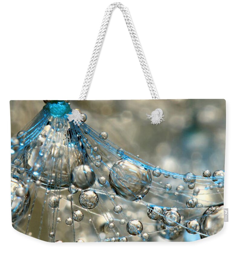 Danedelion Weekender Tote Bag featuring the photograph Cyan and Gold by Sharon Johnstone