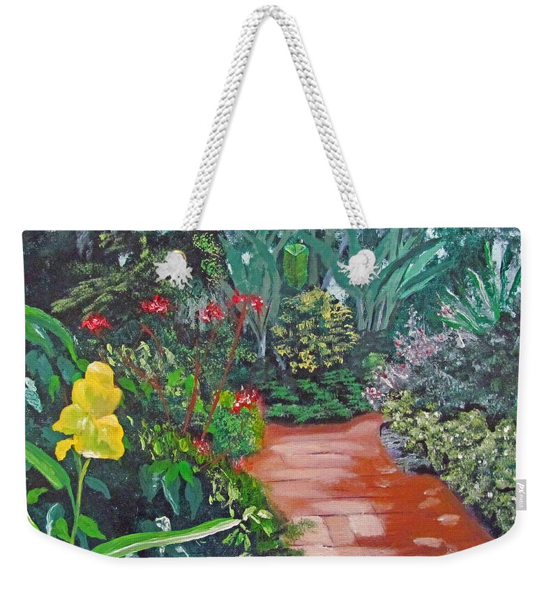 Cypress Gardens In Florida Weekender Tote Bag featuring the painting Cypress Gardens by Luis F Rodriguez
