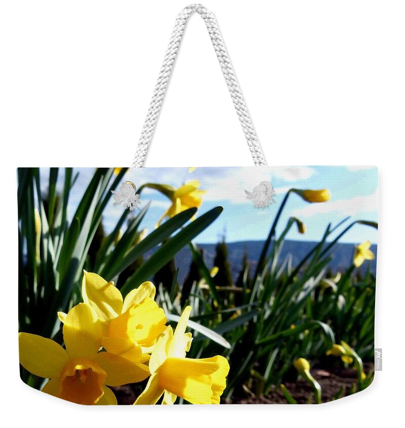 Daffodil Painting Weekender Tote Bag featuring the digital art Daffodil Painting by Will Borden