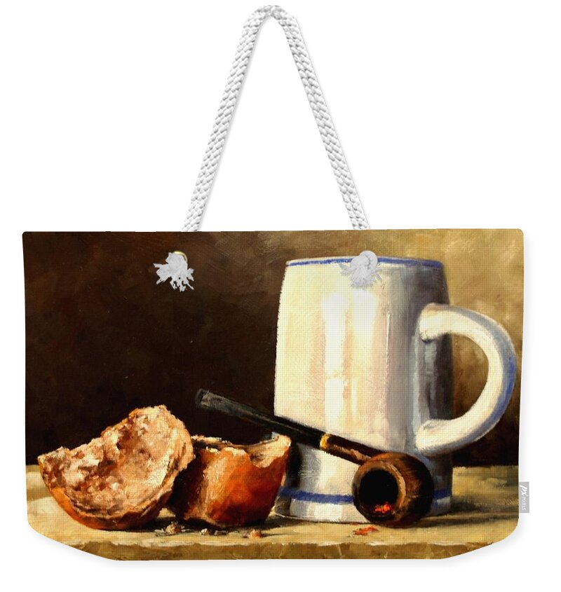 Still Life Weekender Tote Bag featuring the painting Daily Bread #3 by Jim Gola