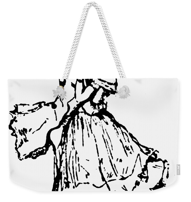 1846 Weekender Tote Bag featuring the painting Dance Waltz, 1846 by Granger
