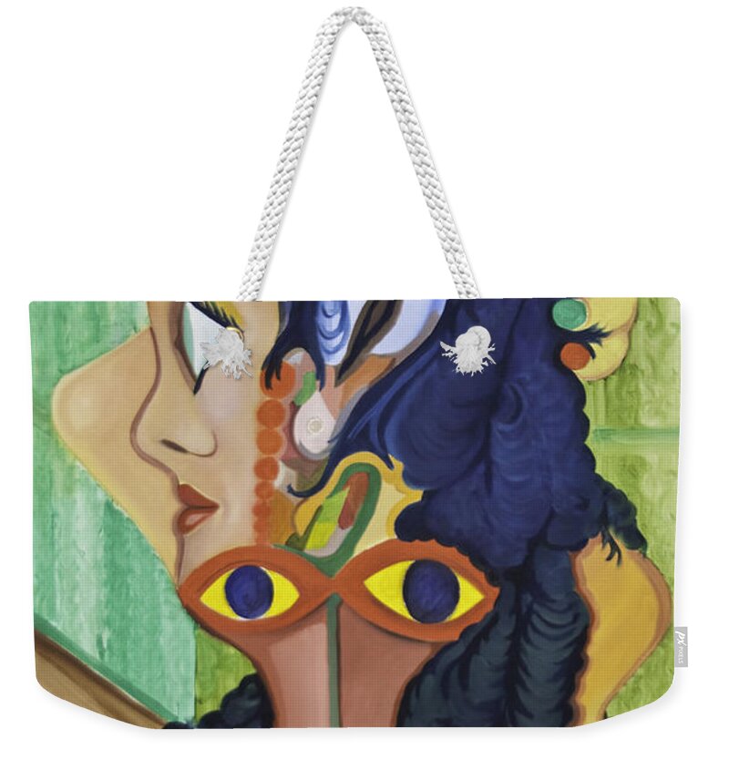 Dancer Weekender Tote Bag featuring the painting Dancer And Instructor by James Lavott
