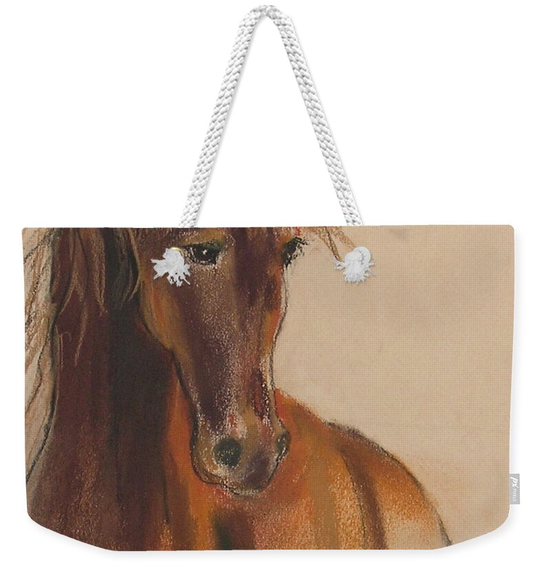 Horse Weekender Tote Bag featuring the drawing Day Dreamer by Cori Solomon