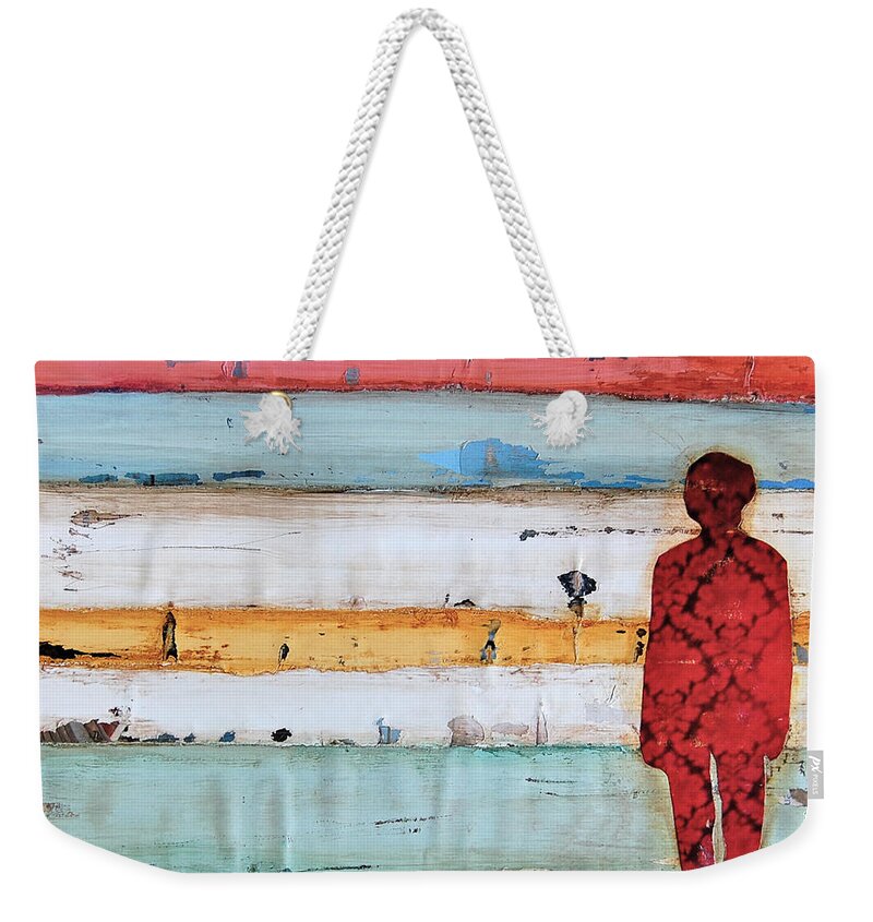 Woman Weekender Tote Bag featuring the painting Daydreaming at Sunset by Danny Phillips