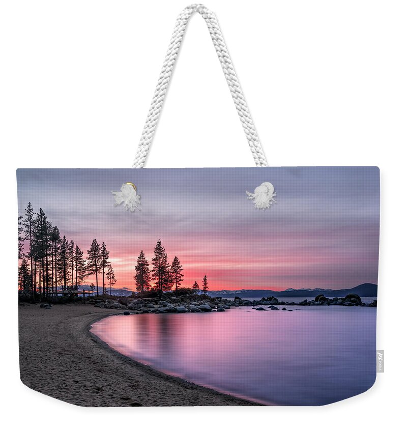 Landscape Weekender Tote Bag featuring the photograph Day's End by Maria Coulson