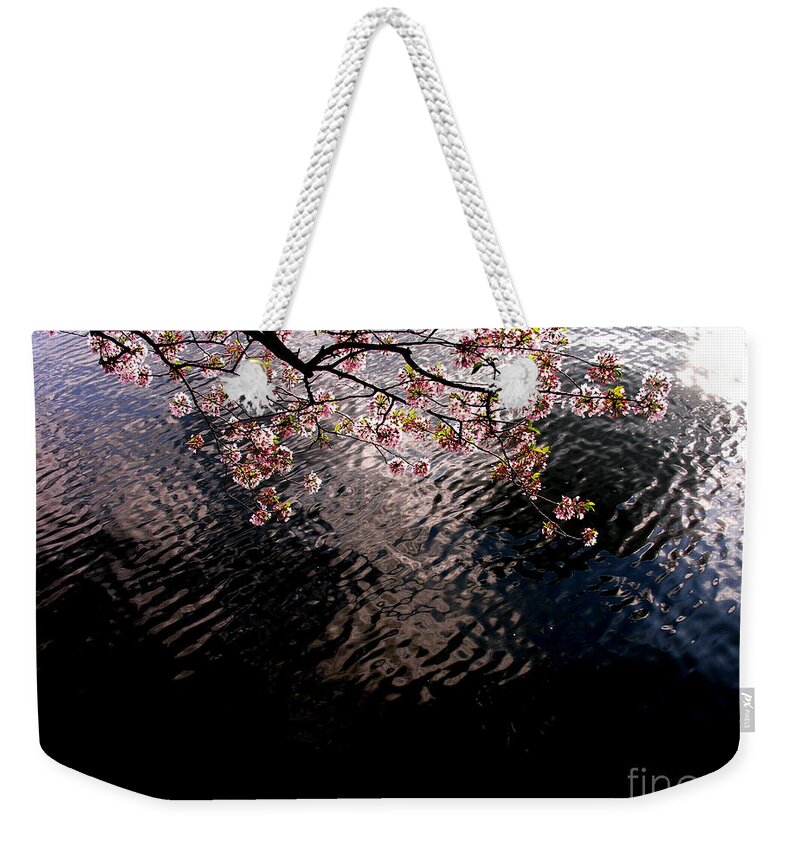 Washington Dc Weekender Tote Bag featuring the photograph DC Cherry and Black by Jacqueline M Lewis
