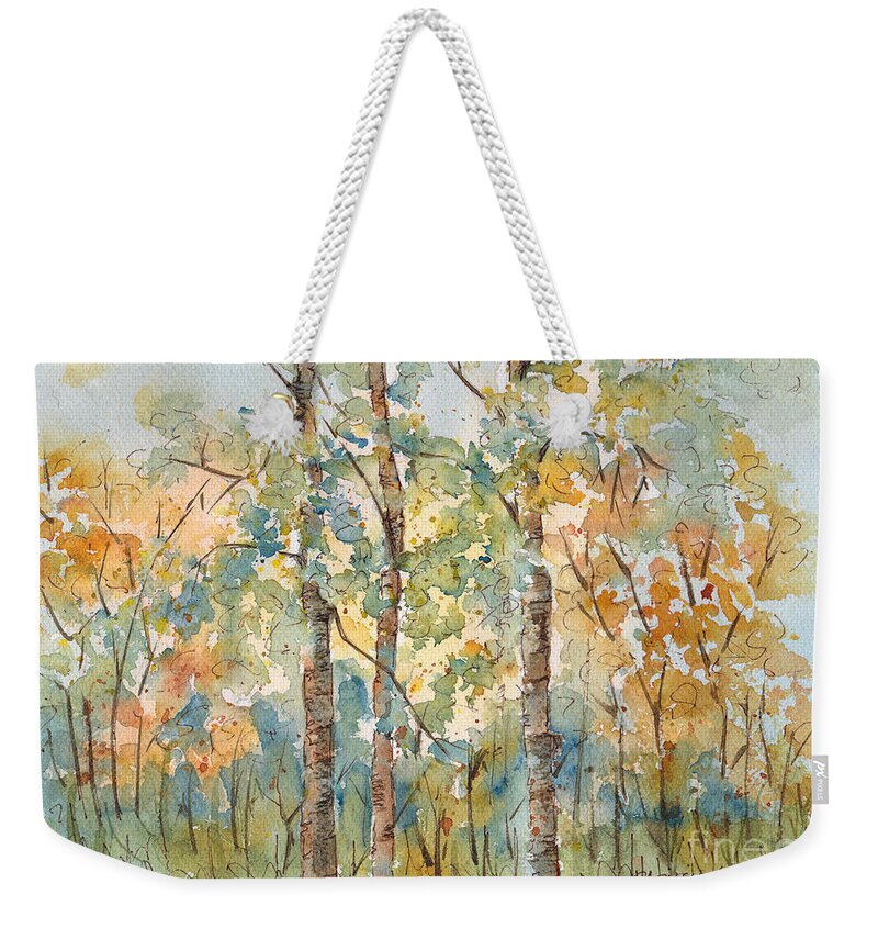 Impressionism Weekender Tote Bag featuring the painting Deep Woods Waskesiu by Pat Katz