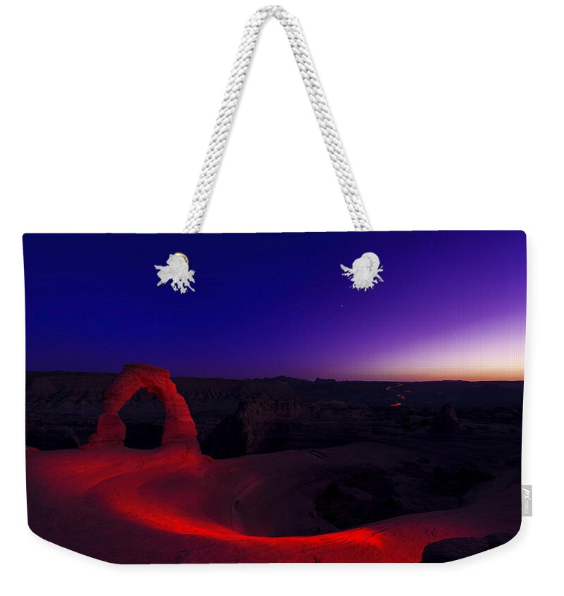 Utah Weekender Tote Bag featuring the photograph Delicate Twilight by Dustin LeFevre