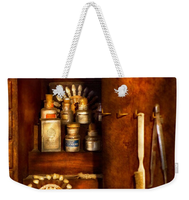 Dentist Weekender Tote Bag featuring the photograph Dentist - The Dental Cabinet by Mike Savad