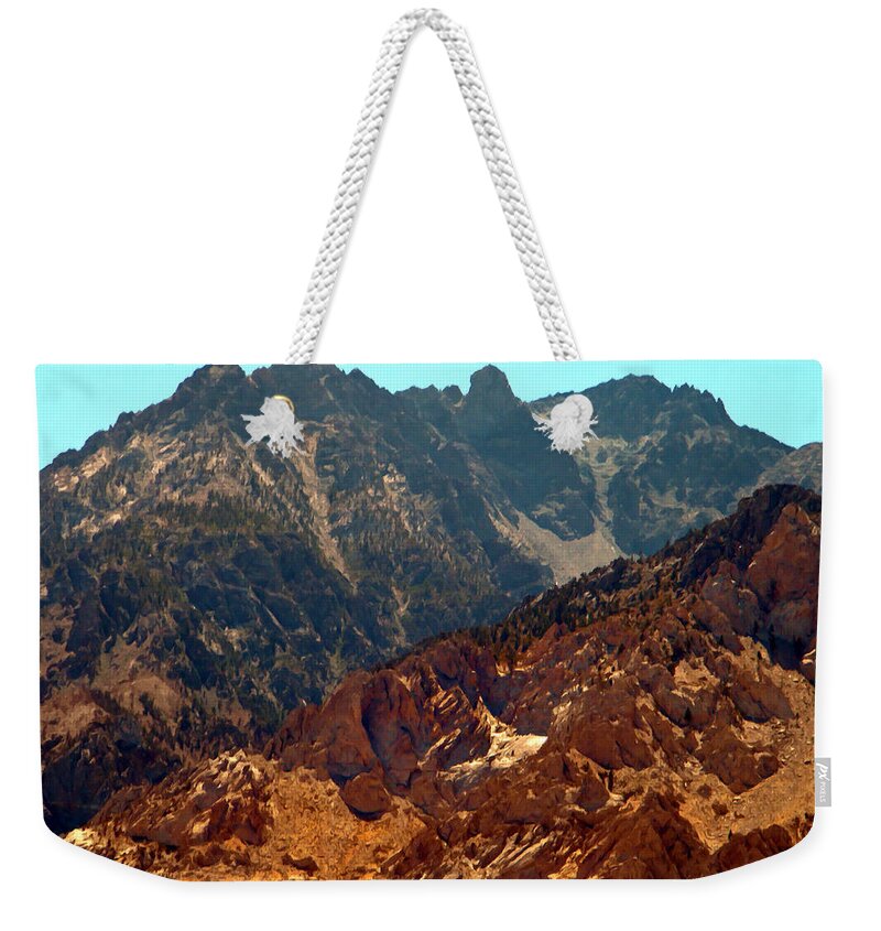 Mountain Weekender Tote Bag featuring the photograph Desert Mountains by Frank Wilson