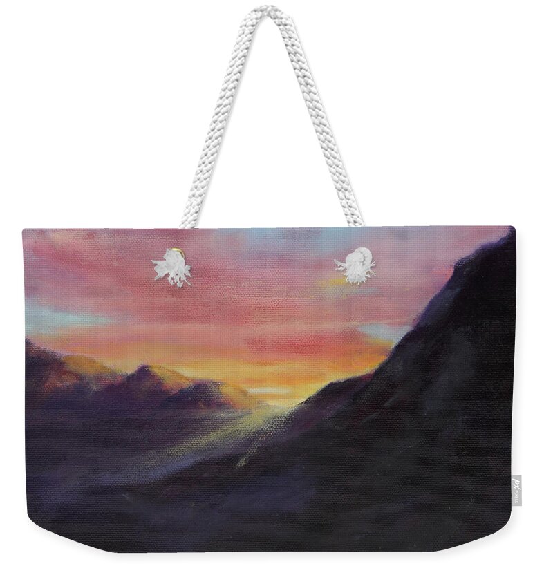 D￿r Weekender Tote Bag featuring the painting Easter Sunrise by Maria Hunt