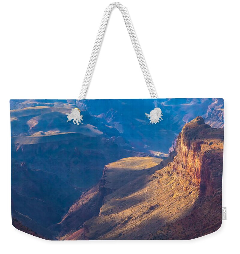 Arizona Weekender Tote Bag featuring the photograph Desert View Fades Into the Distance by Ed Gleichman