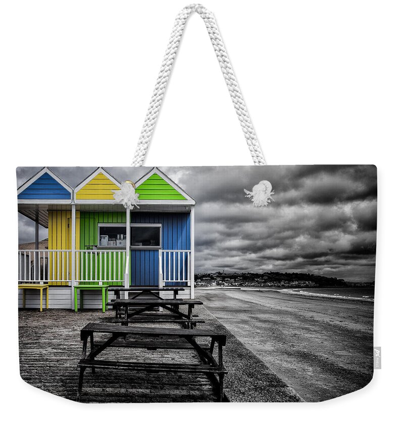 Jersey Weekender Tote Bag featuring the photograph Deserted Cafe by Nigel R Bell