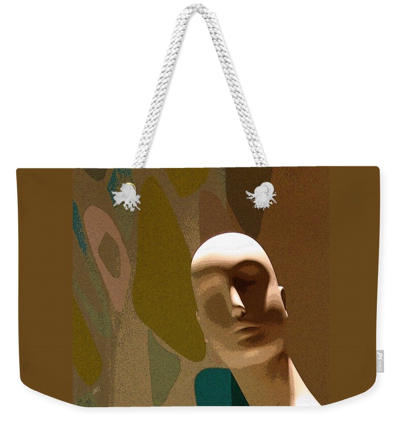 Portrait Weekender Tote Bag featuring the digital art Design With Mannequin by Ben and Raisa Gertsberg