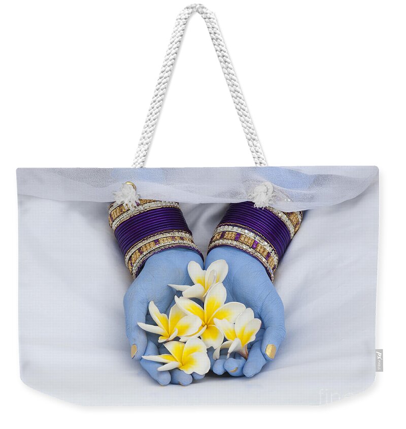 Indian Weekender Tote Bag featuring the photograph Devotional Offerings by Tim Gainey