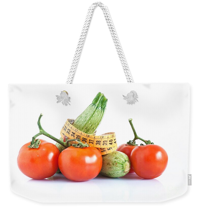 Background Weekender Tote Bag featuring the photograph Diet Ingredients by Antonio Scarpi