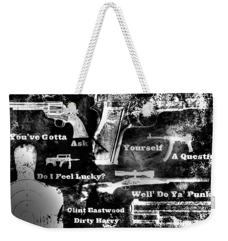 Dirty Harry Weekender Tote Bag featuring the photograph Dirty Harry by Michael Damiani