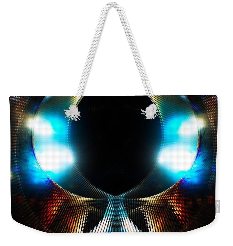 Disco Weekender Tote Bag featuring the digital art Disco Light by Klara Acel