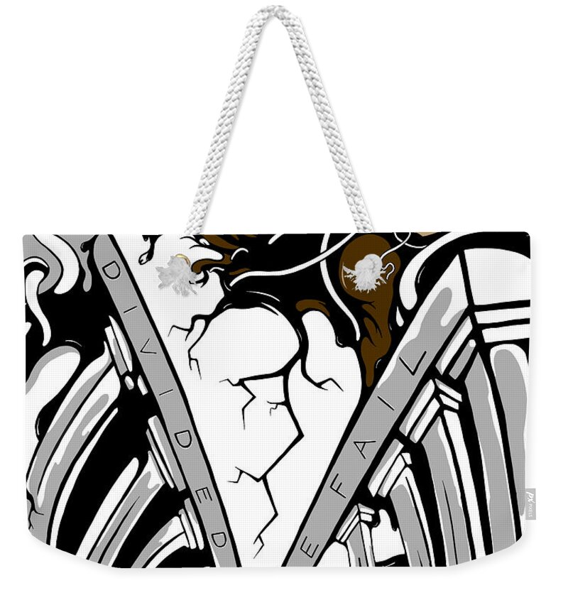 March Weekender Tote Bag featuring the digital art Divided by Craig Tilley