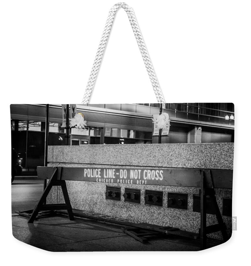 Ideas Week Weekender Tote Bag featuring the photograph Do Not Cross by Melinda Ledsome