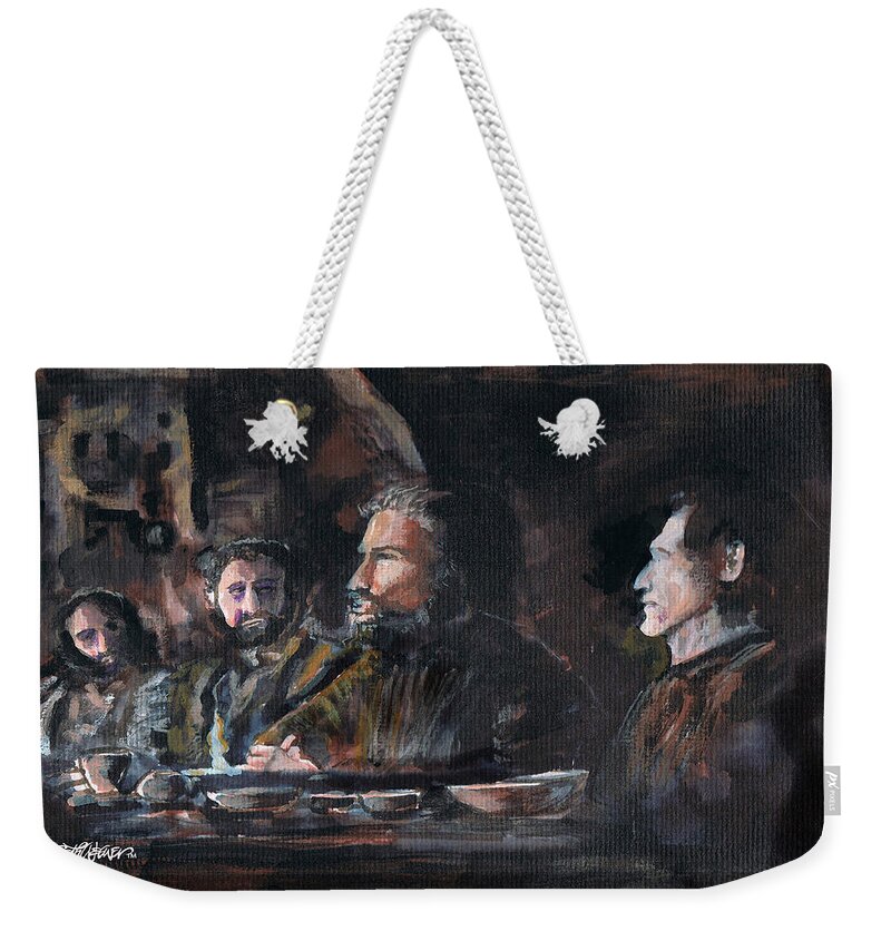 Do This In Remembrance Of Me Weekender Tote Bag featuring the painting Do This In Remembrance of Me by Seth Weaver