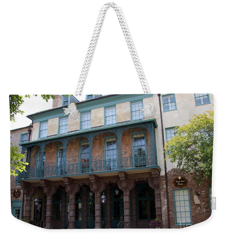 Theatre Weekender Tote Bag featuring the photograph Dock Street Theatre Charleston - S C by Christiane Schulze Art And Photography