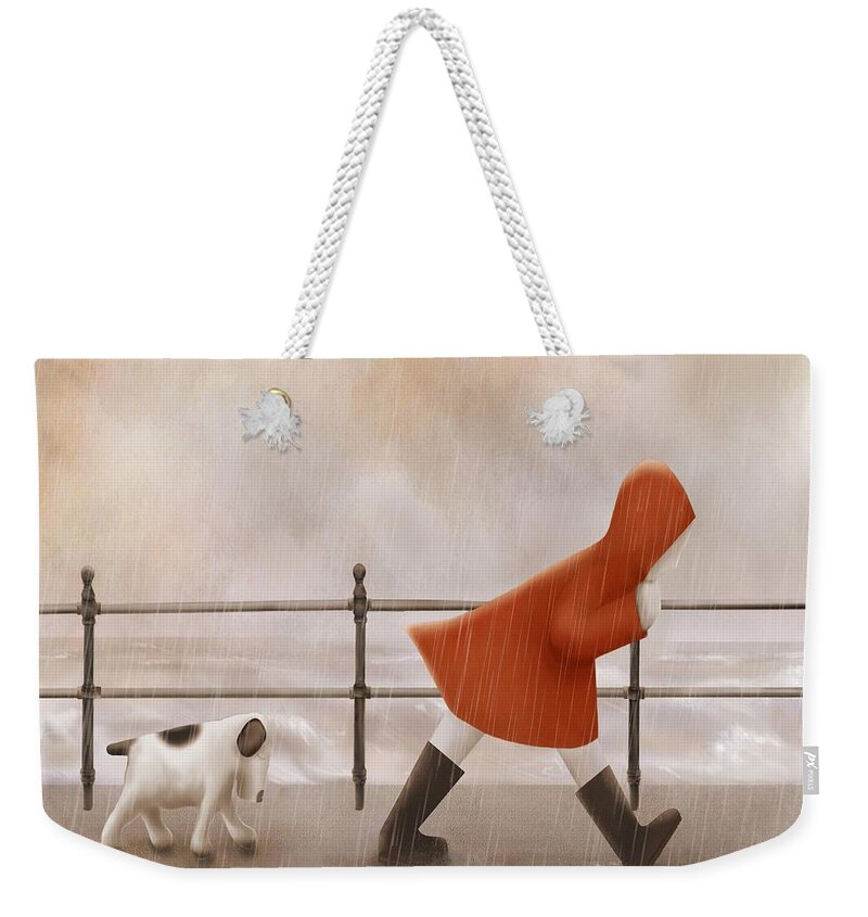  Young Weekender Tote Bag featuring the digital art Dog Walk by Marlene Watson