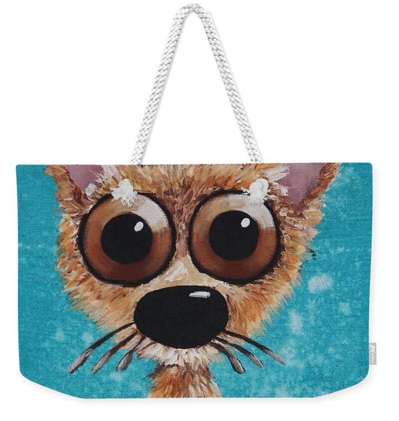 Whimsical Weekender Tote Bag featuring the painting Dogitude by Lucia Stewart