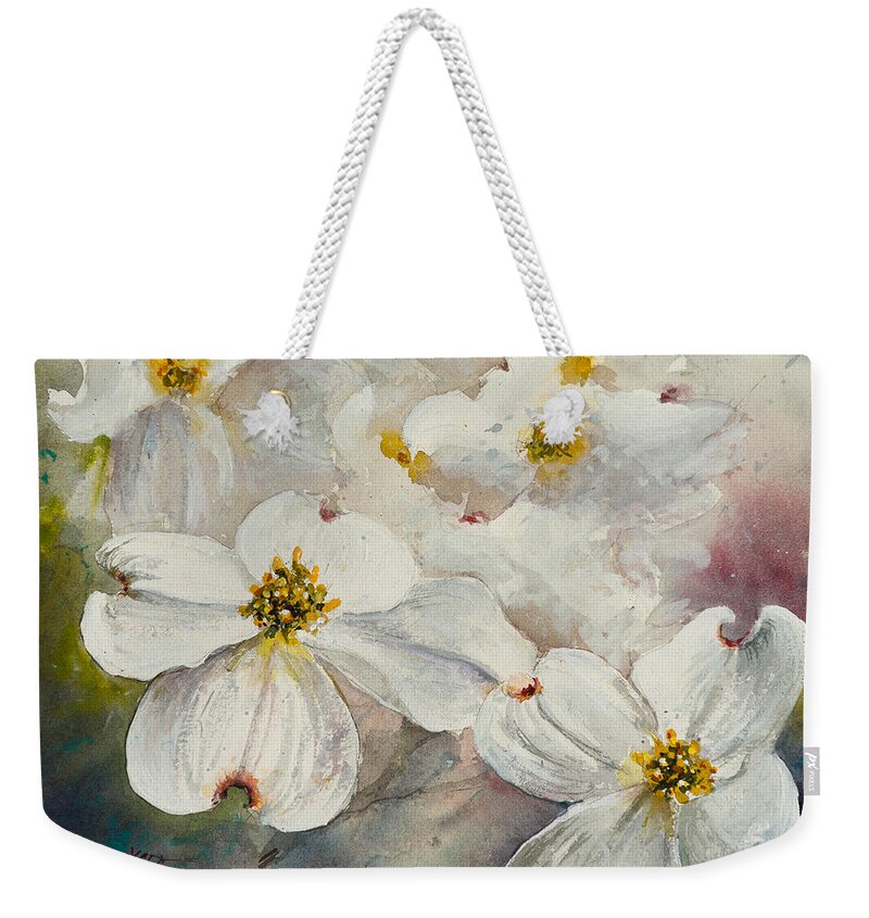 Dogwood Weekender Tote Bag featuring the painting Dogwood 6 by Bill Jackson