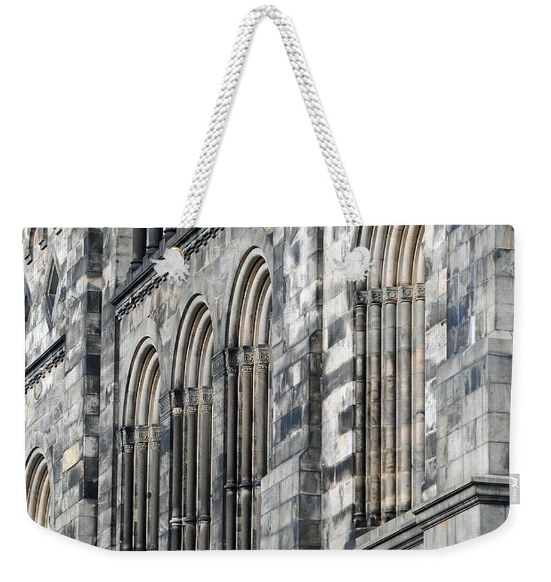 Domkyrkan Weekender Tote Bag featuring the photograph Domkyrkan Lund SE 07 by JustJeffAz Photography