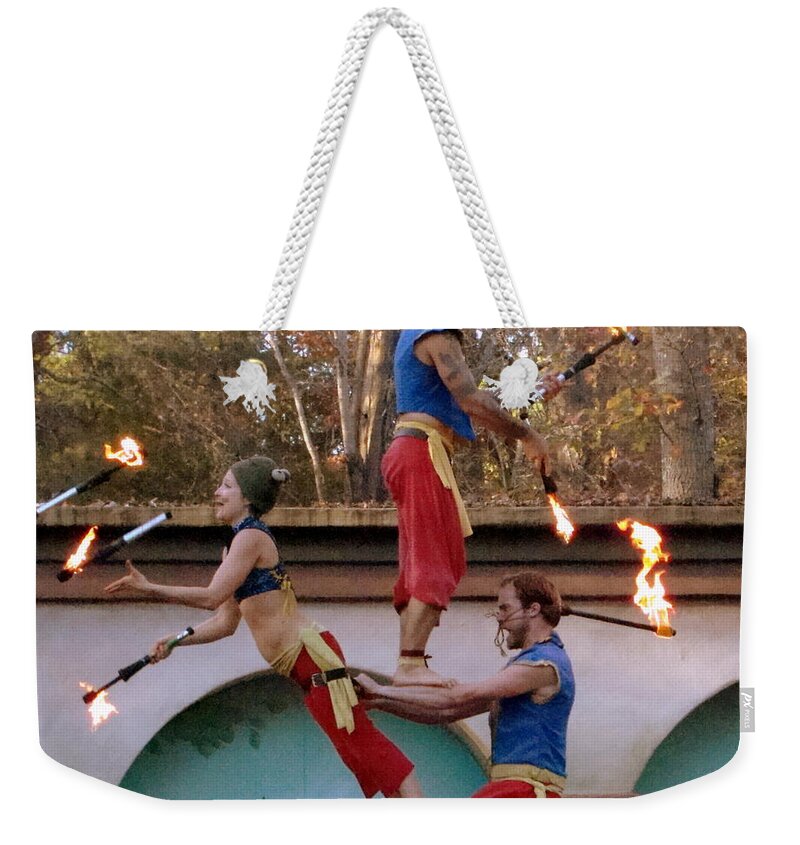 Fine Art Weekender Tote Bag featuring the photograph Don't Try This at Home by Rodney Lee Williams