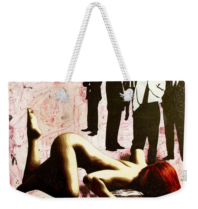 Submission Weekender Tote Bag featuring the painting Don't You Know What You Are? by Bobby Zeik