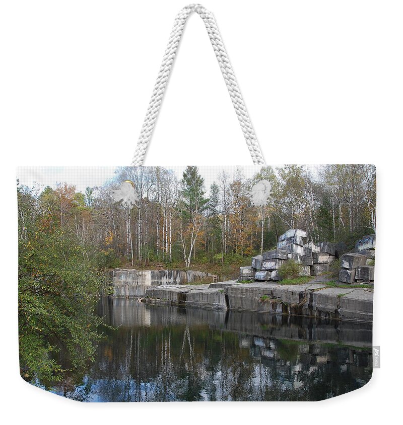 Quarries Weekender Tote Bag featuring the photograph Dorset Quarry by John Schneider