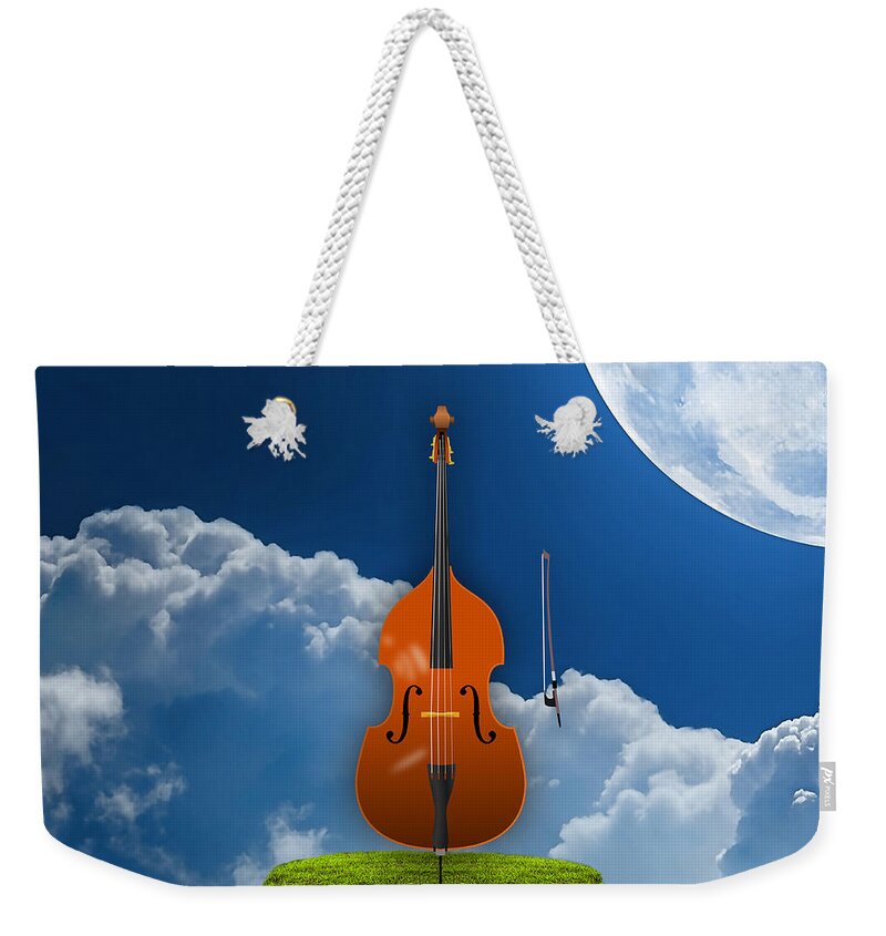 Upright Bass Weekender Tote Bag featuring the mixed media Double Bass by Marvin Blaine