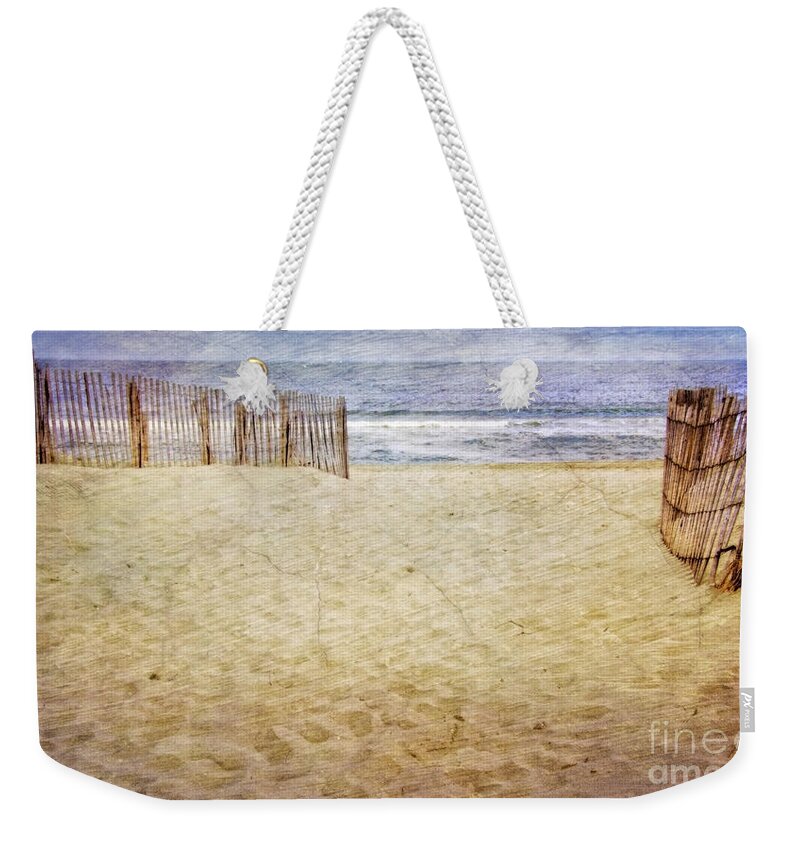 Jersey Shore Weekender Tote Bag featuring the photograph Down the Shore by Debra Fedchin