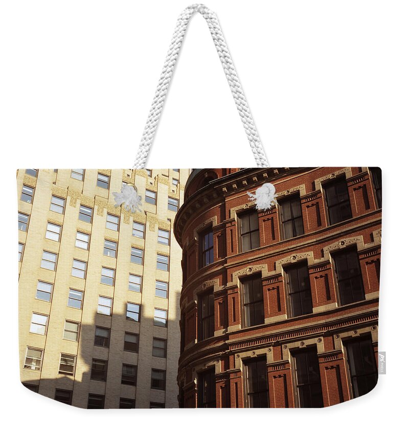 Skyscrapers Weekender Tote Bag featuring the photograph Downtown Boston by Riccardo Mottola