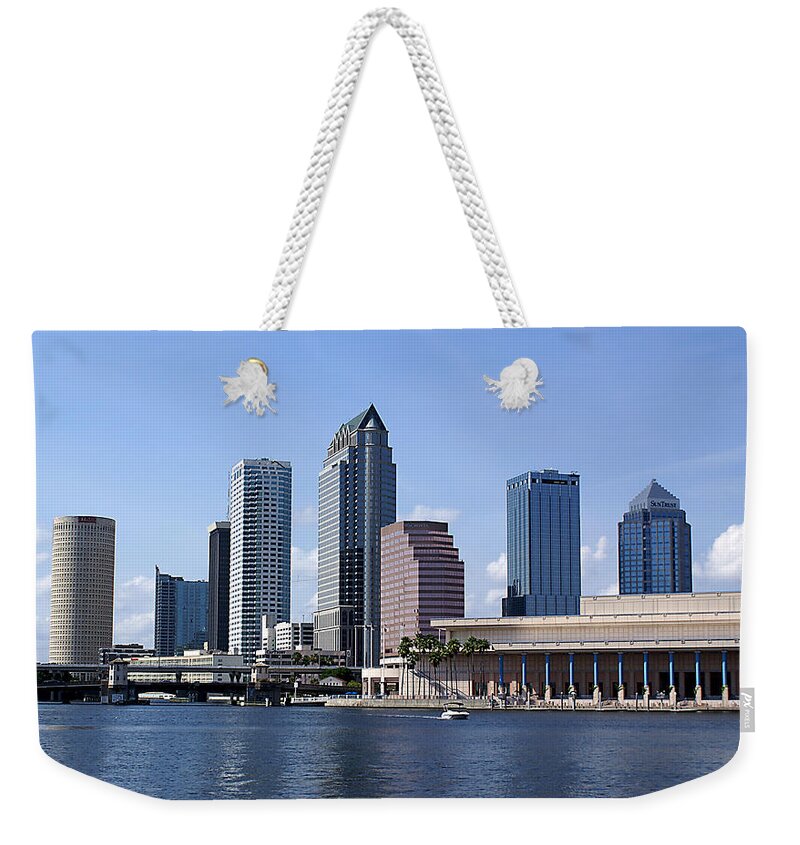 Cityscape Weekender Tote Bag featuring the photograph Downtown Tampa by Chauncy Holmes