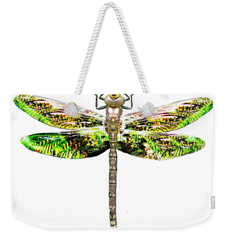 Dragonfly Weekender Tote Bag featuring the photograph Dragonfly design by Tom Conway