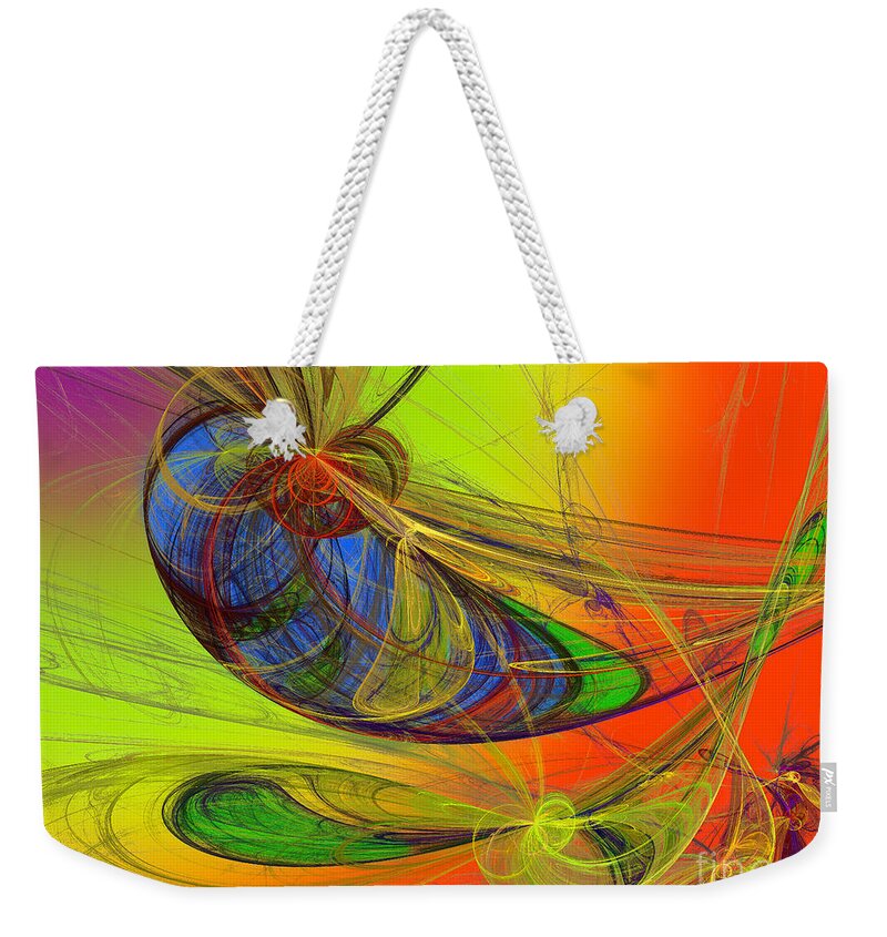 Andee Design Children's Rooms Art Weekender Tote Bag featuring the digital art Dragonfly Fancy by Andee Design