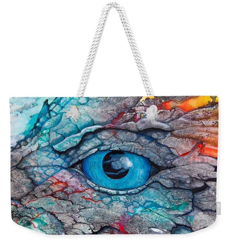 Pallinghamcarlson Weekender Tote Bag featuring the painting Dragon's Eye by Patricia Allingham Carlson