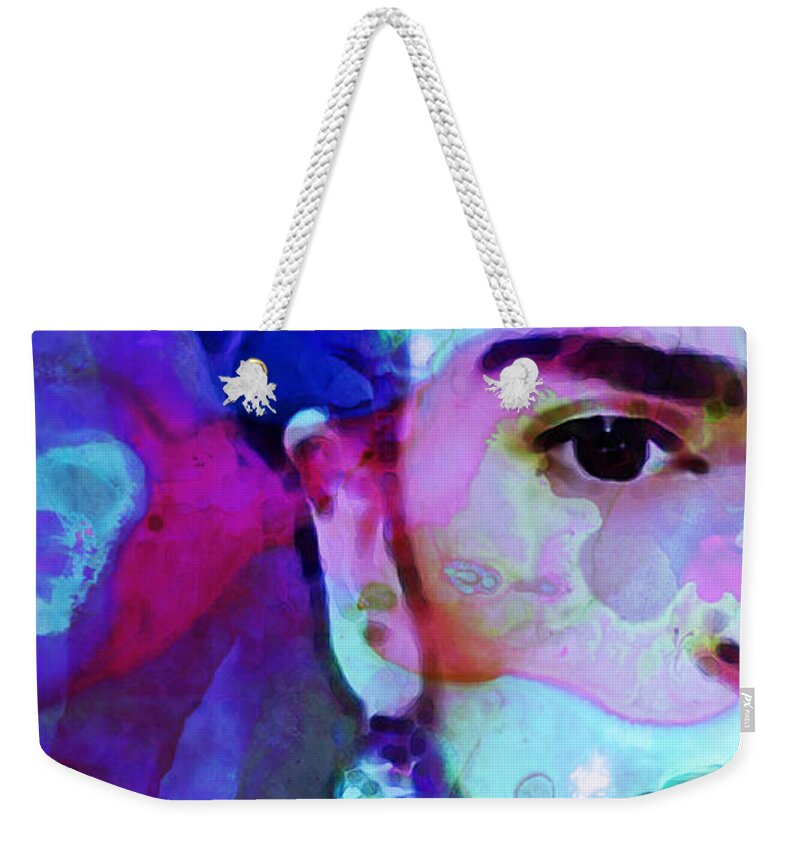 Frida Kahlo Weekender Tote Bag featuring the painting Dreaming of Frida - Art By Sharon Cummings by Sharon Cummings
