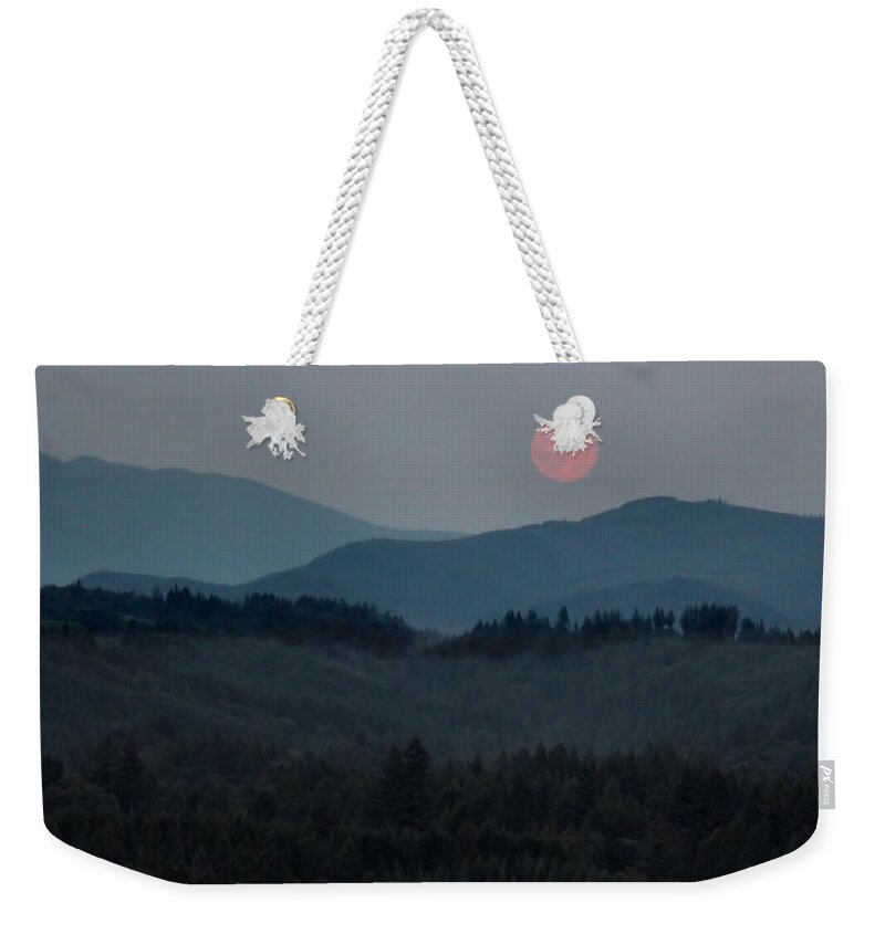 Landscape Weekender Tote Bag featuring the photograph Dreaming The Moon by Rory Siegel